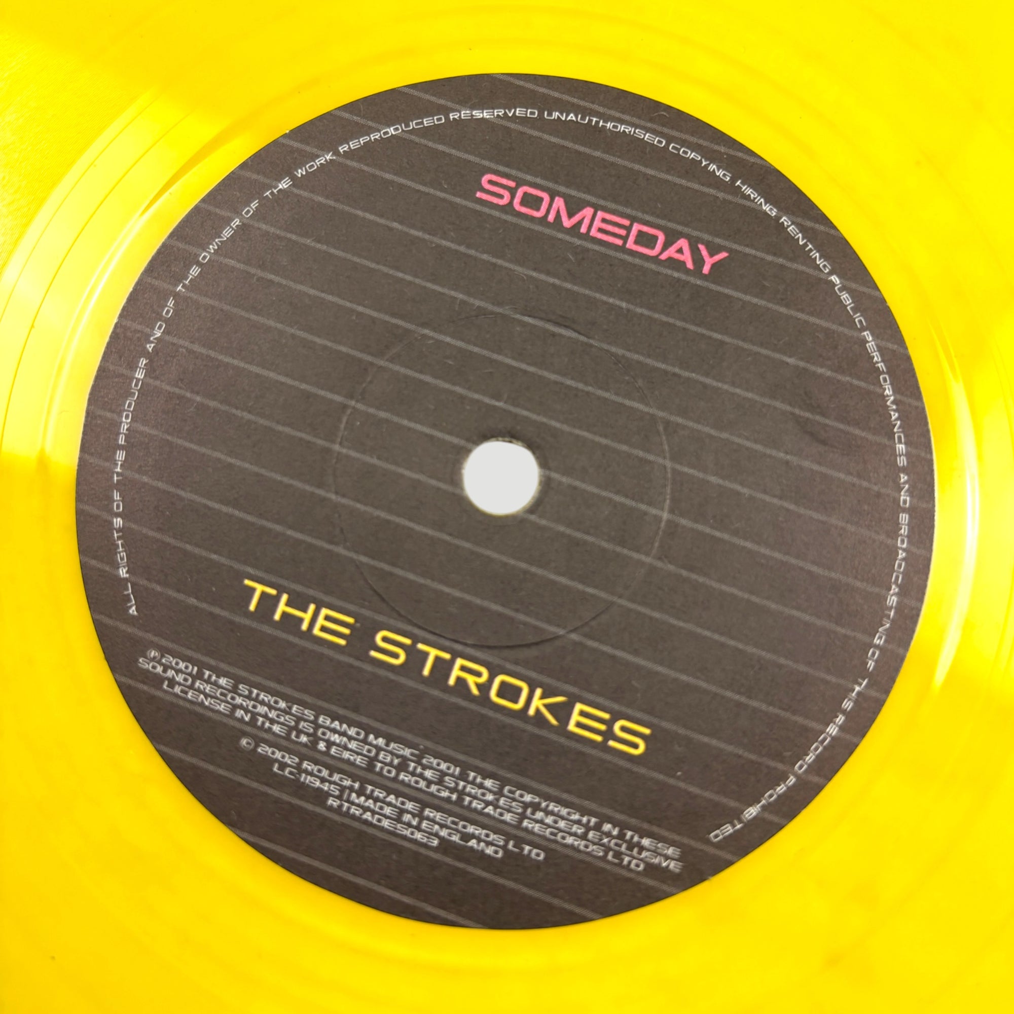 2002 The Strokes Someday UK 7" Single (Yellow)