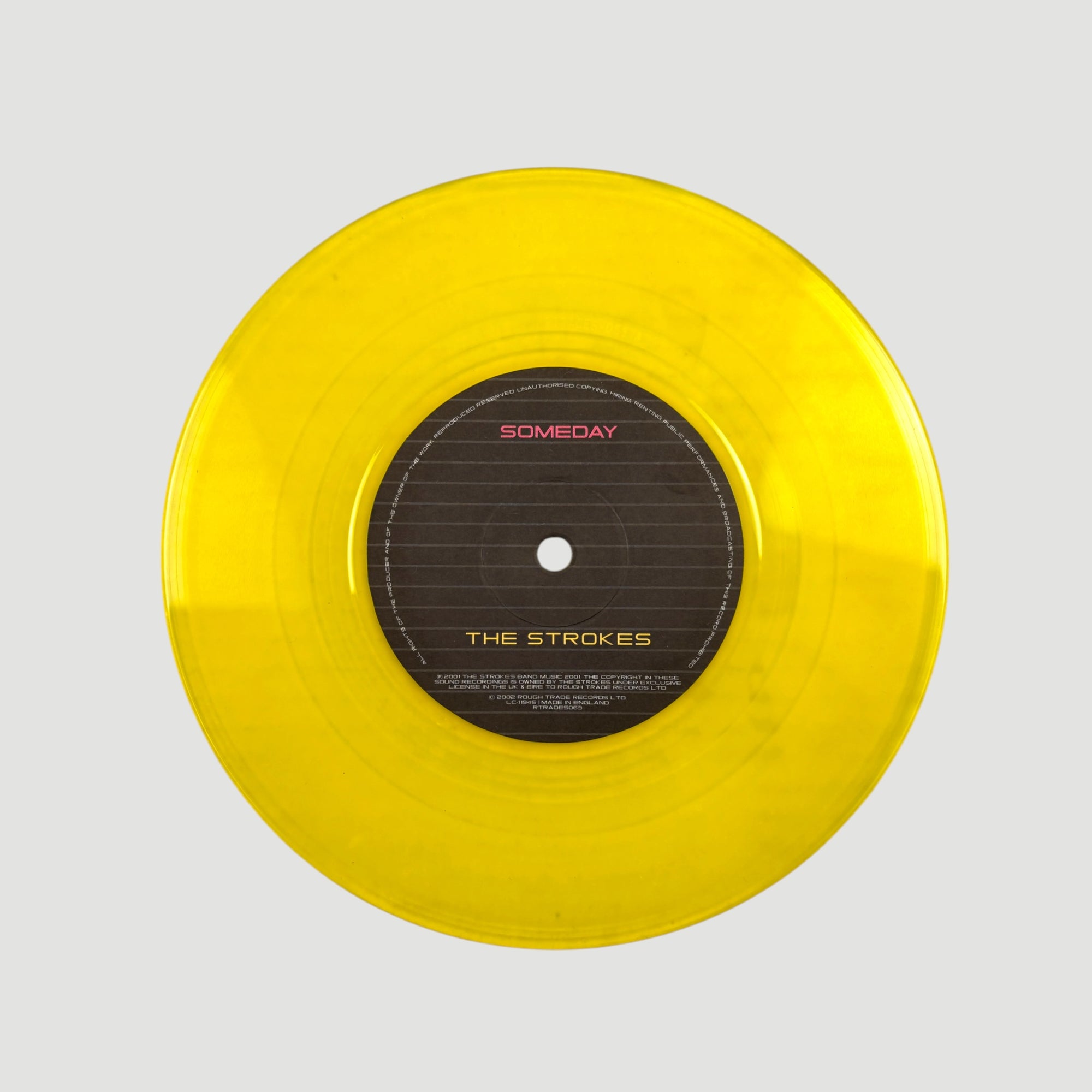 2002 The Strokes Someday UK 7" Single (Yellow)