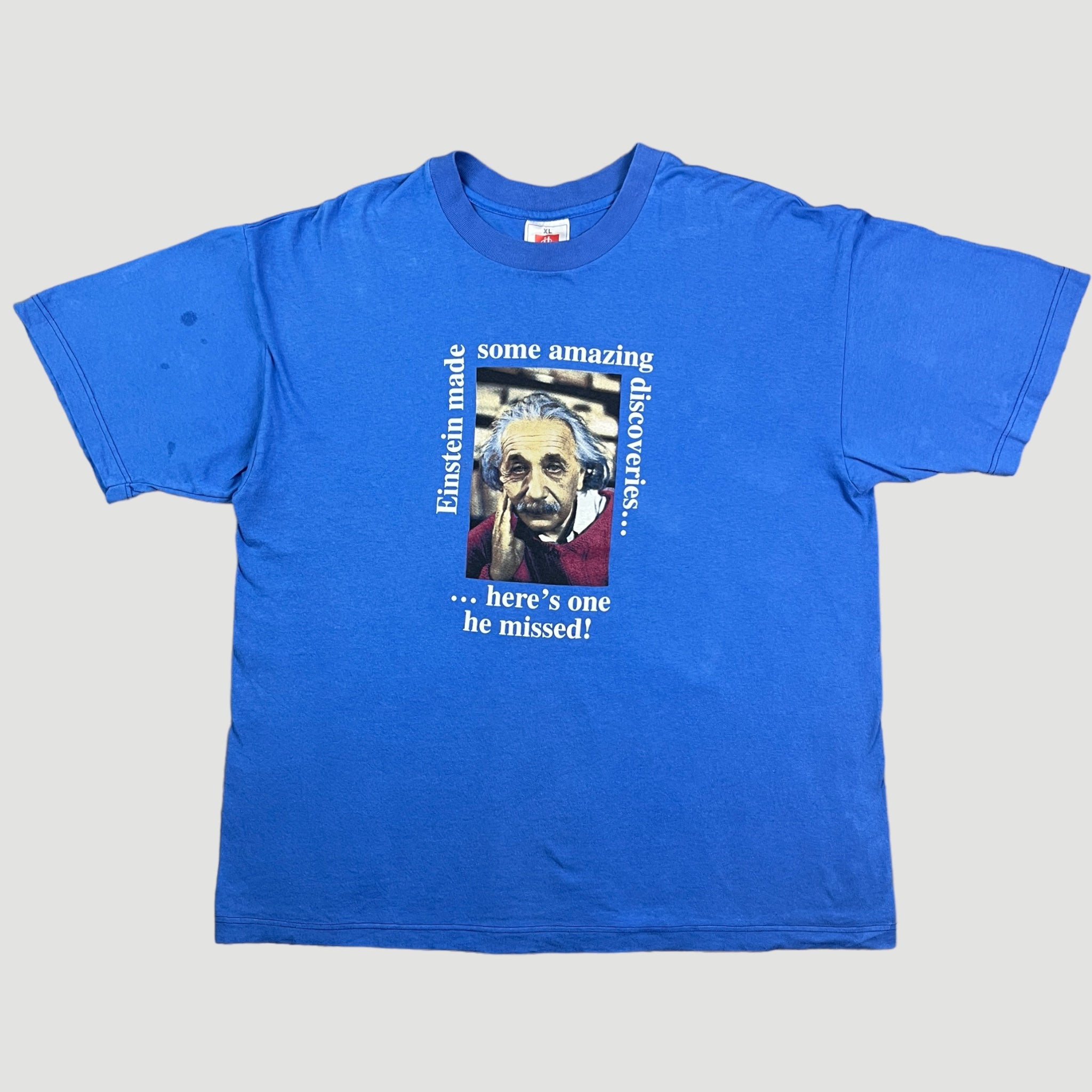 Vintage 80s Albert Einstein T Shirt Sz Large Ablaze 87 Rare