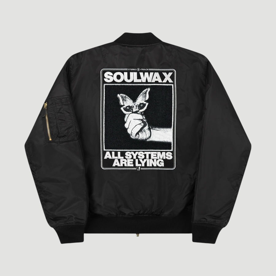 Soulwax x UG All Systems MA1 Bomber Jacket Black