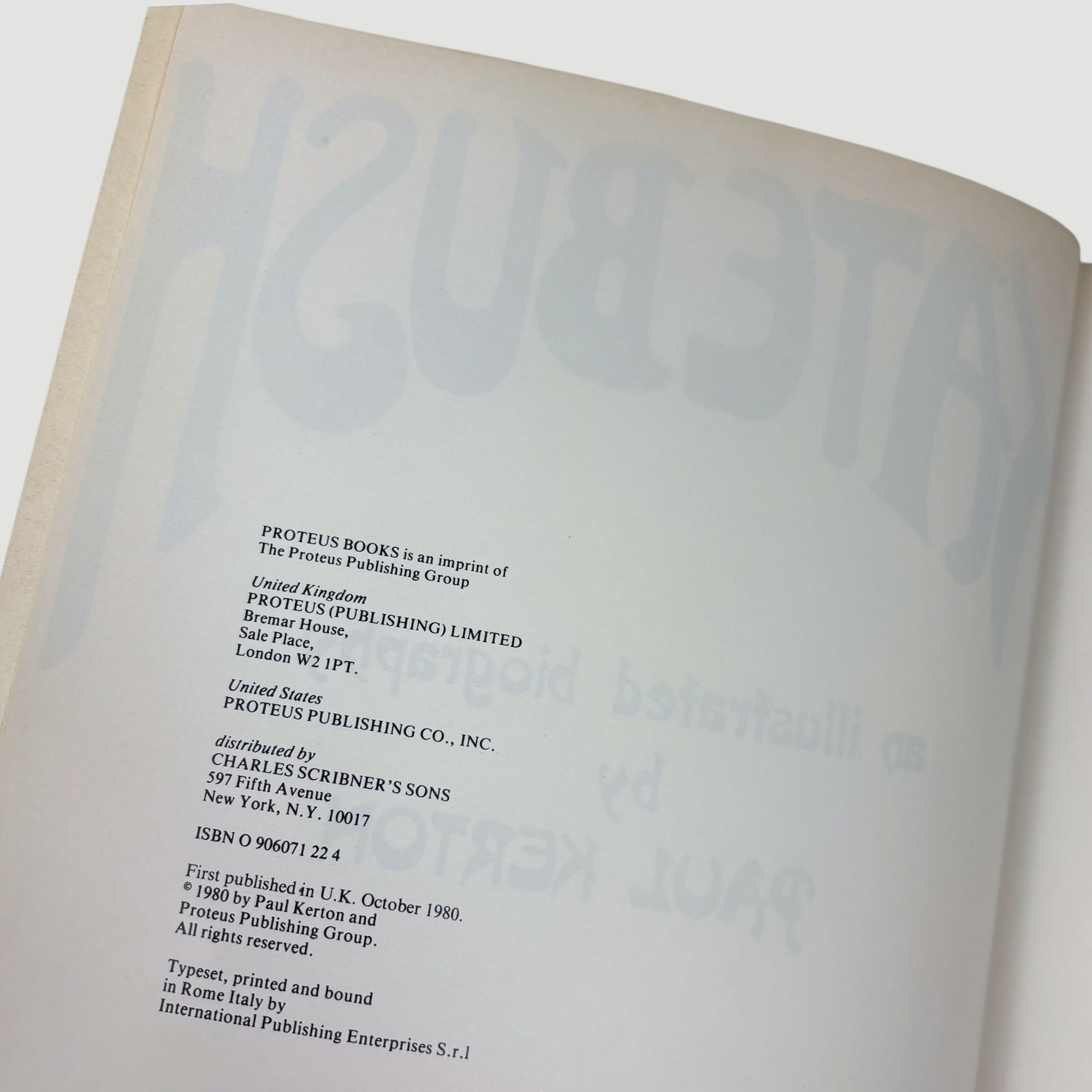 1980 Kate Bush - An Illustrated Biography UK 1st Edition