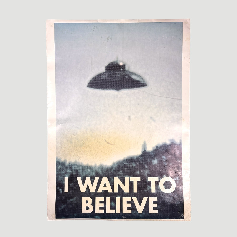 Mid 90's The X-Files I Want to Believe Poster