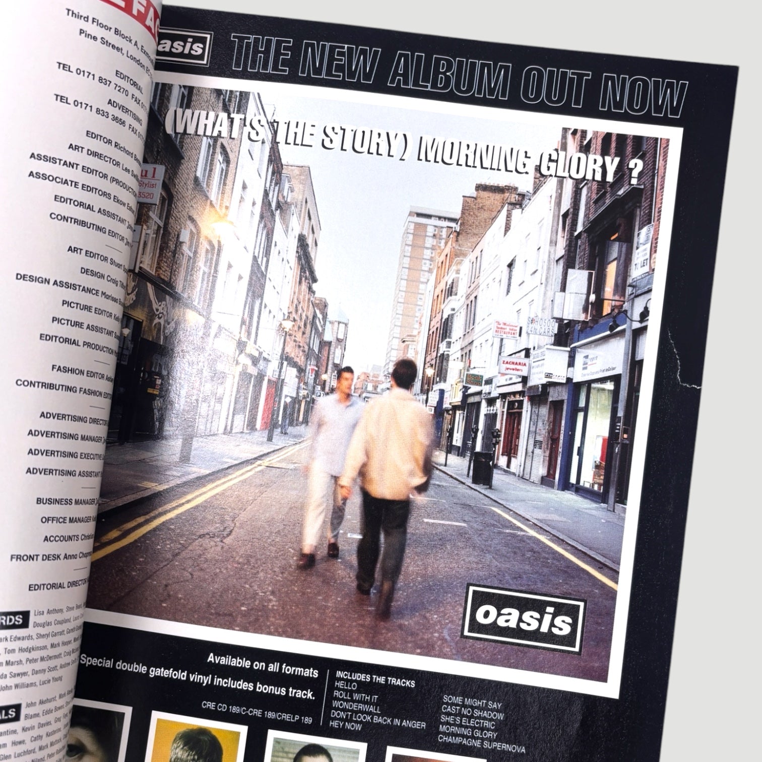 1995 The Face Magazine Liam/Oasis Cover Issue