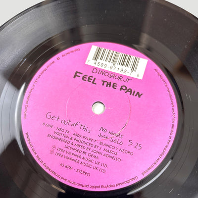 1994 Dinosaur Jr. Feel the Pain UK Numbered Poster Bag 7" Single