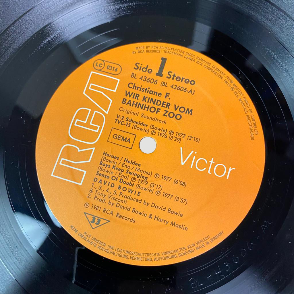 1982 David Bowie 'Christiane F' OST Vinyl LP