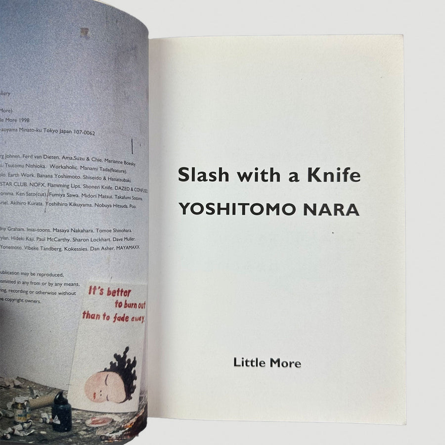1998 Yoshitomo Nara Slash with a Knife Japanese Book