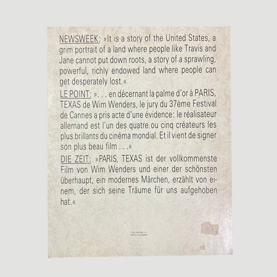 1984 Paris, Texas Wim Wenders/Sam Shepard