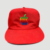 Late 80's Apple Logo Red Strapback Cap