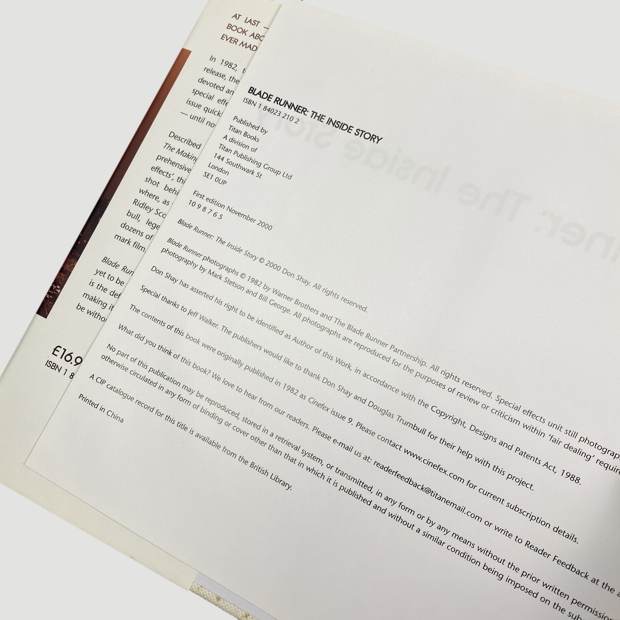 2000 Blade Runner: The Inside Story