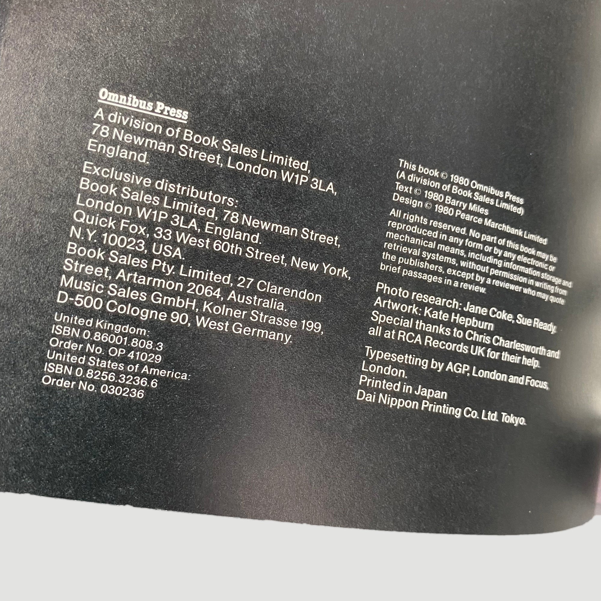 1980 'David Bowie Black Book'