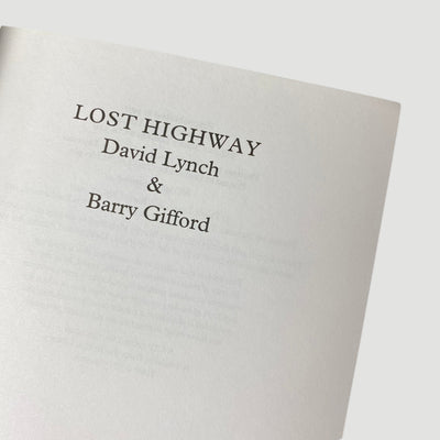 1997 David Lynch & Barry Gifford 'Lost Highway' Screenplay
