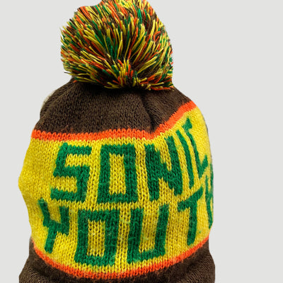 Early 00's Sonic Youth Wool Pom-Pom Beanie