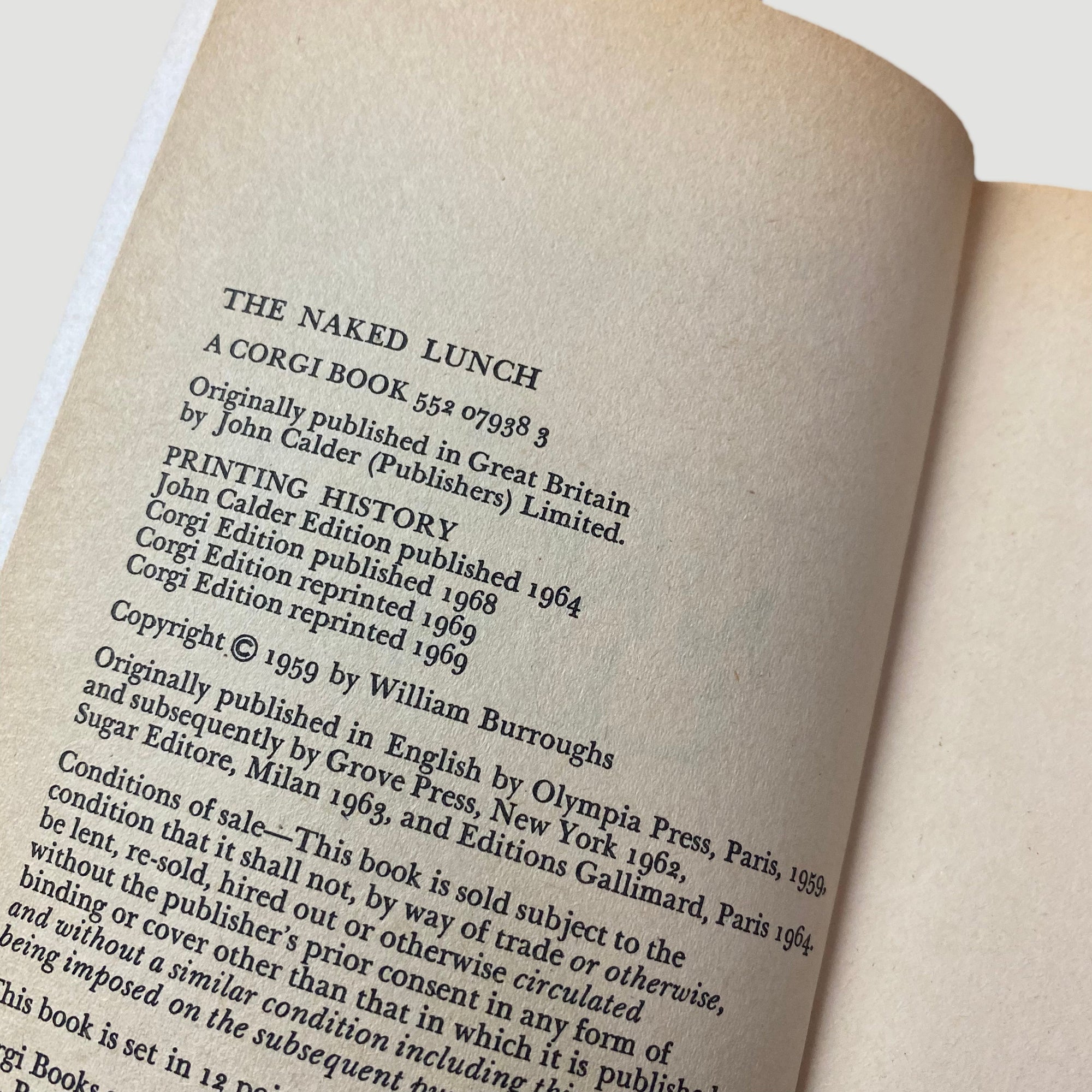 1969 William Burroughs Naked Lunch Corgi Edition