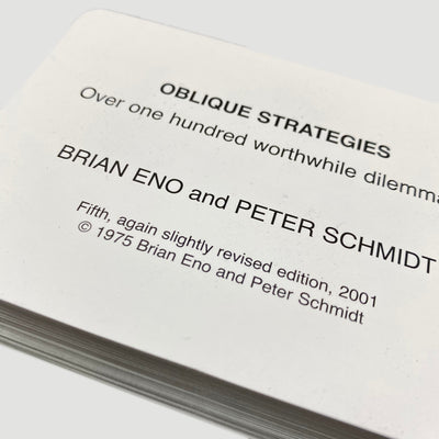 2001 Brain Eno / Peter Schmidt 'Oblique Strategies' Card Set