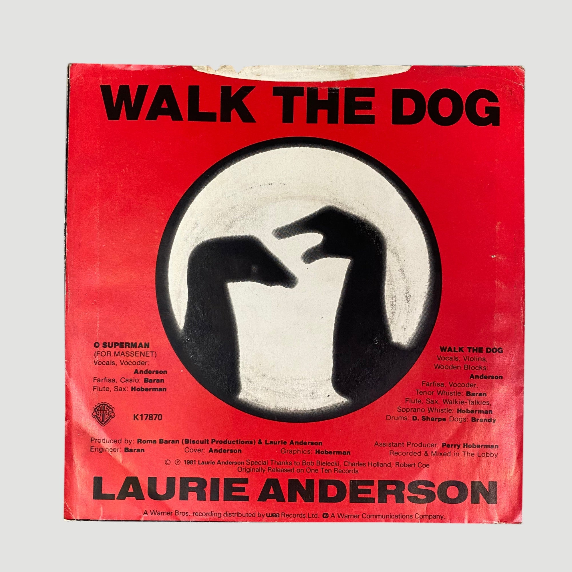1981 Laurie Anderson 'O Superman' 7" Single