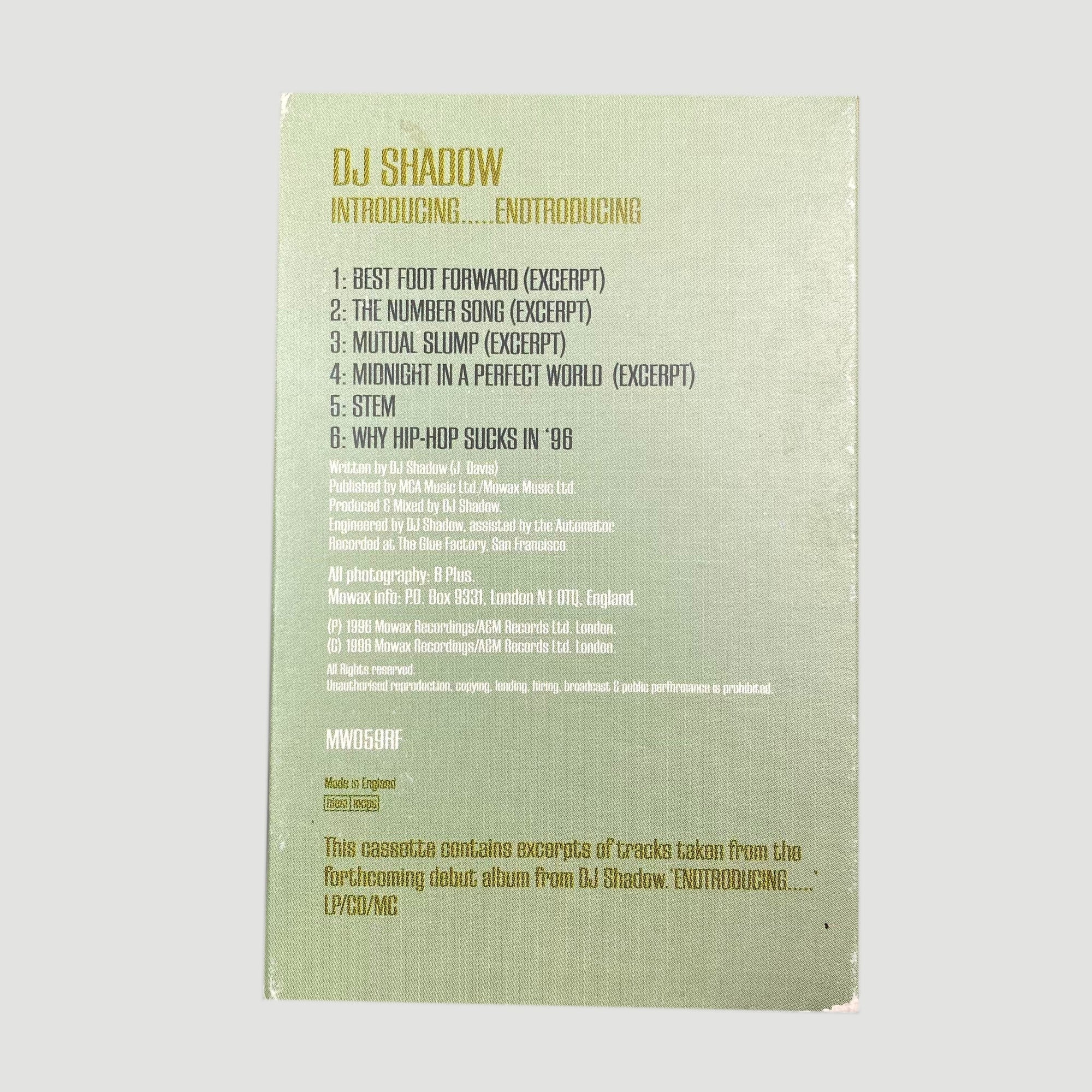 1996 DJ Shadow 'Introducing.....Endtroducing' Promo Cassette