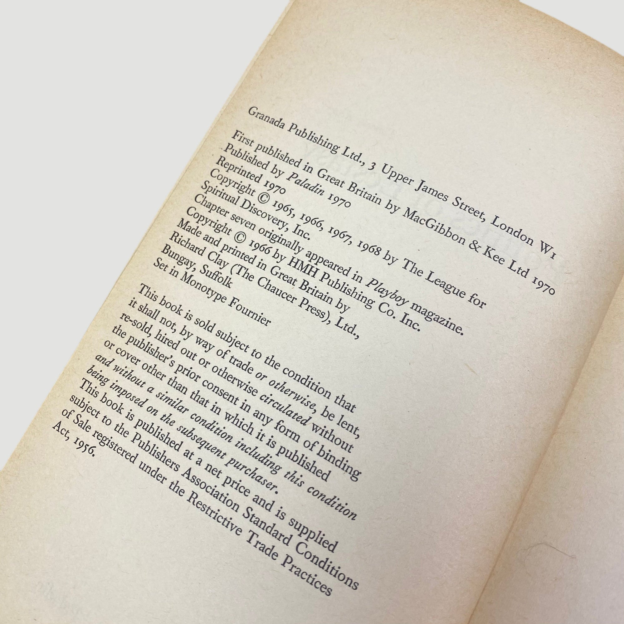 1970 Timothy Leary ‘The Politics of Ecstasy’
