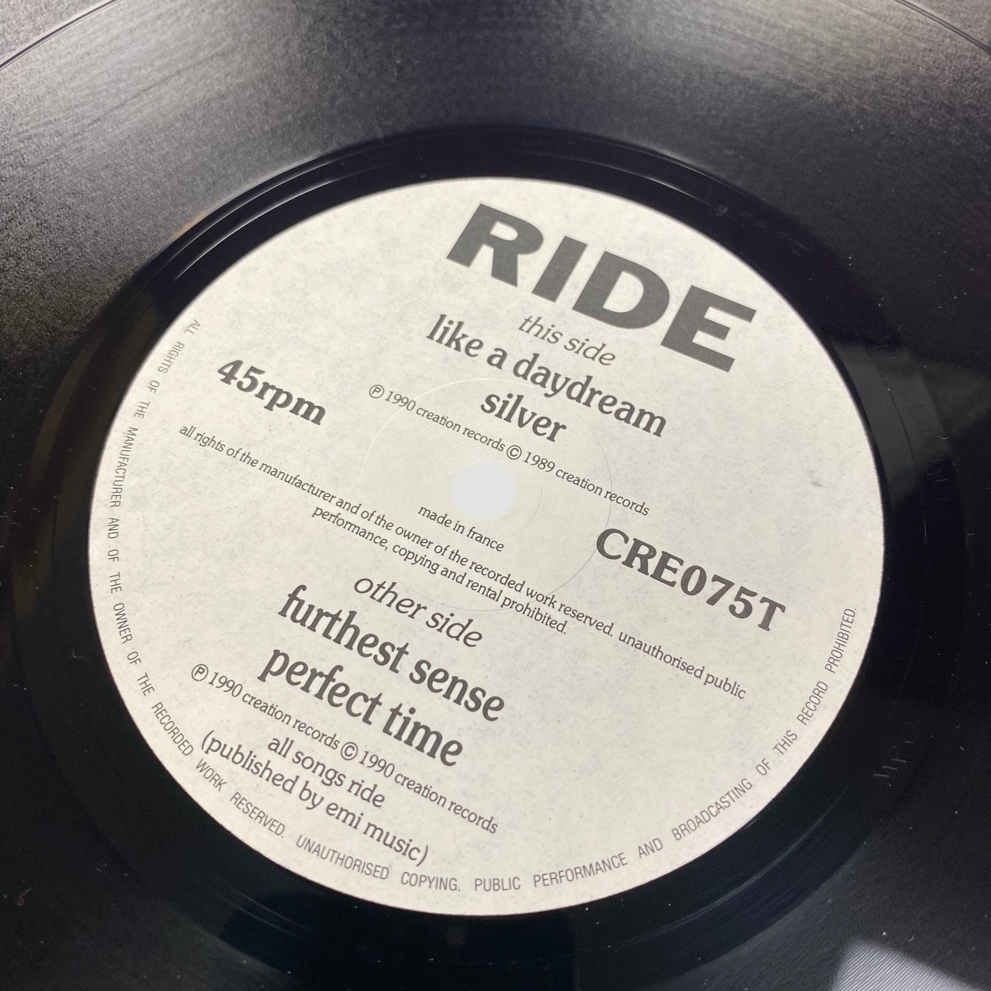 1990 Ride 'Play' Vinyl EP