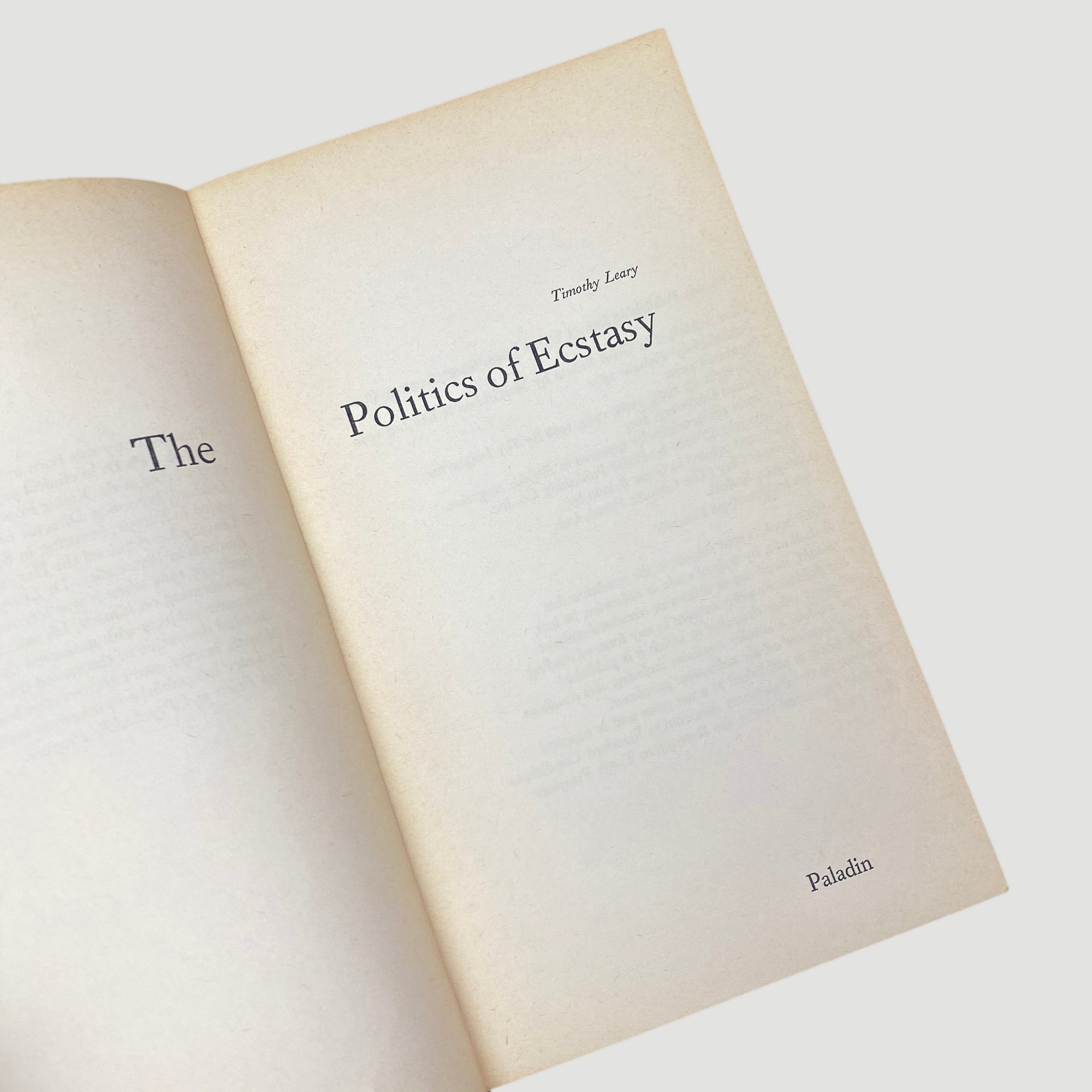 1970 Timothy Leary ‘The Politics of Ecstasy’