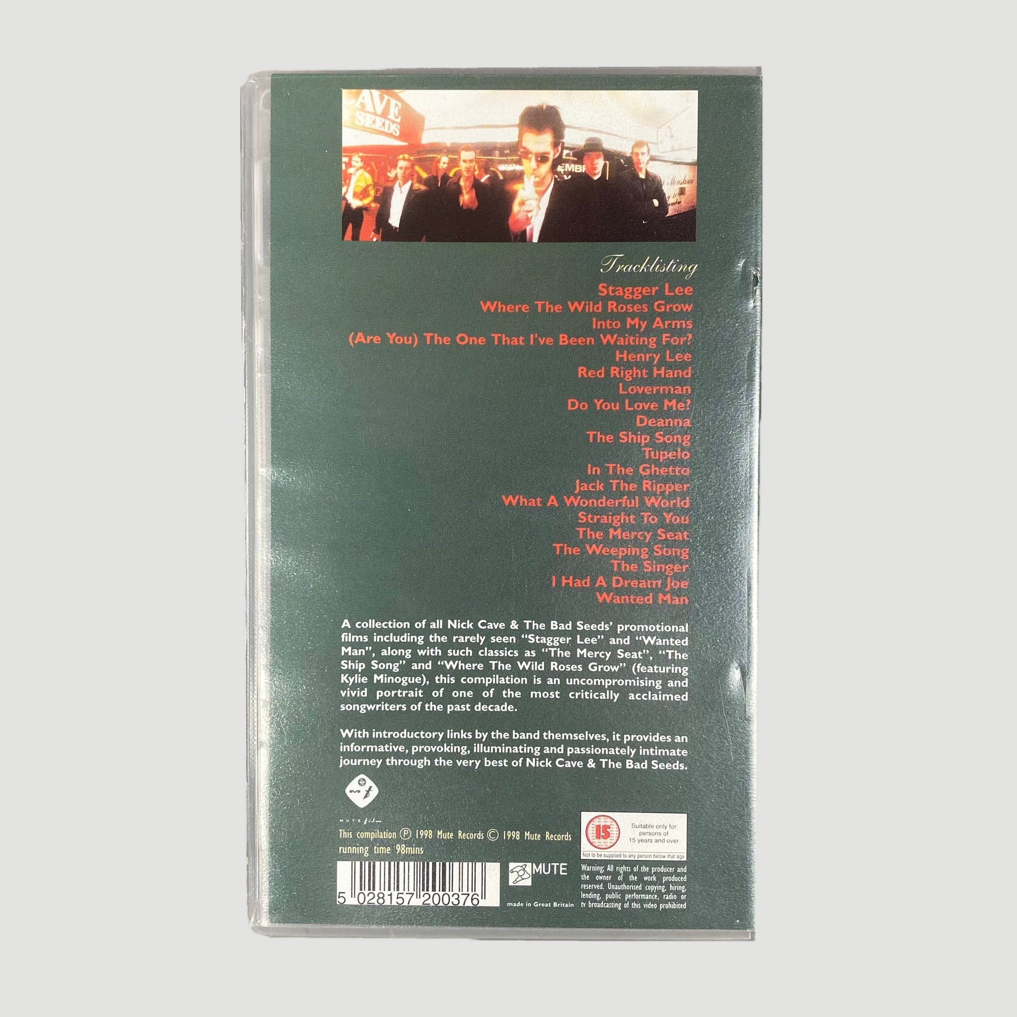 1998 Nick Cave & The Bad Seeds 'The Videos' VHS