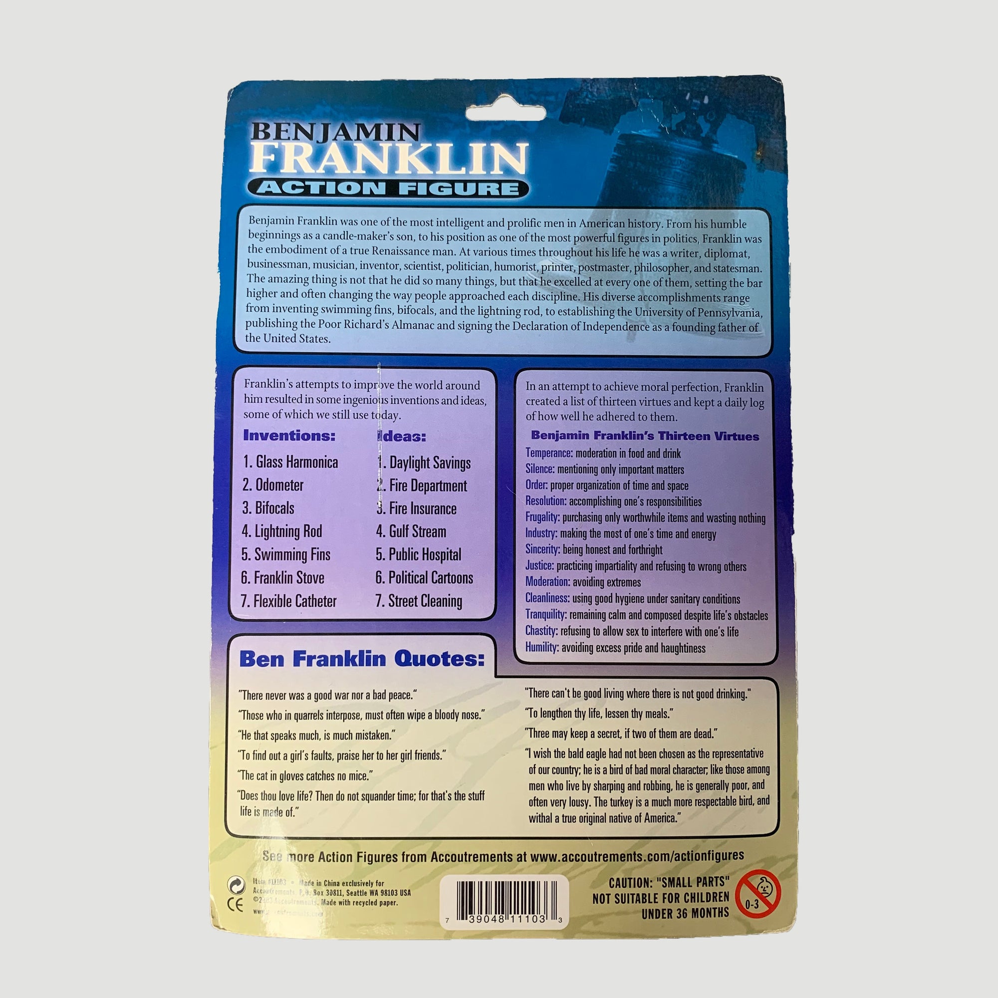 Early 00's Benjamin Franklin Action Toy