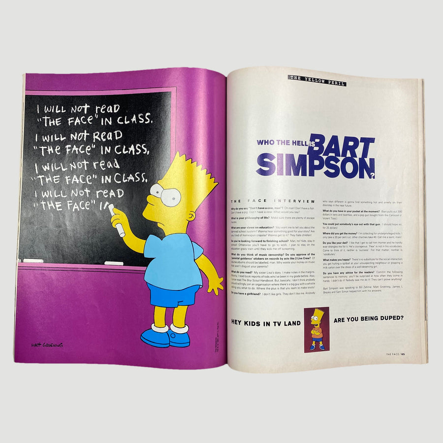 1991 The Face Magazine Bart Simpson Issue