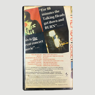80's Talking Heads Promo 'Stop Making Sense' VHS
