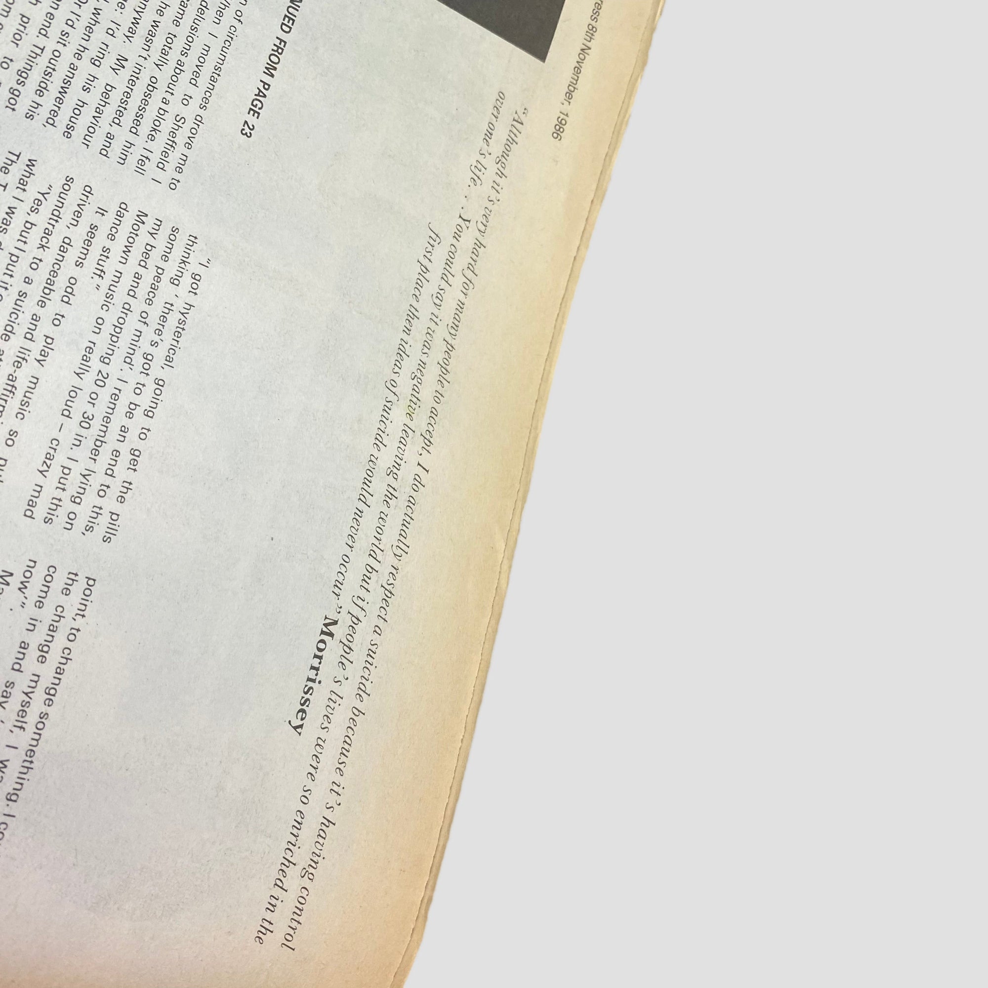 1986 NME Youth Suicide Issue