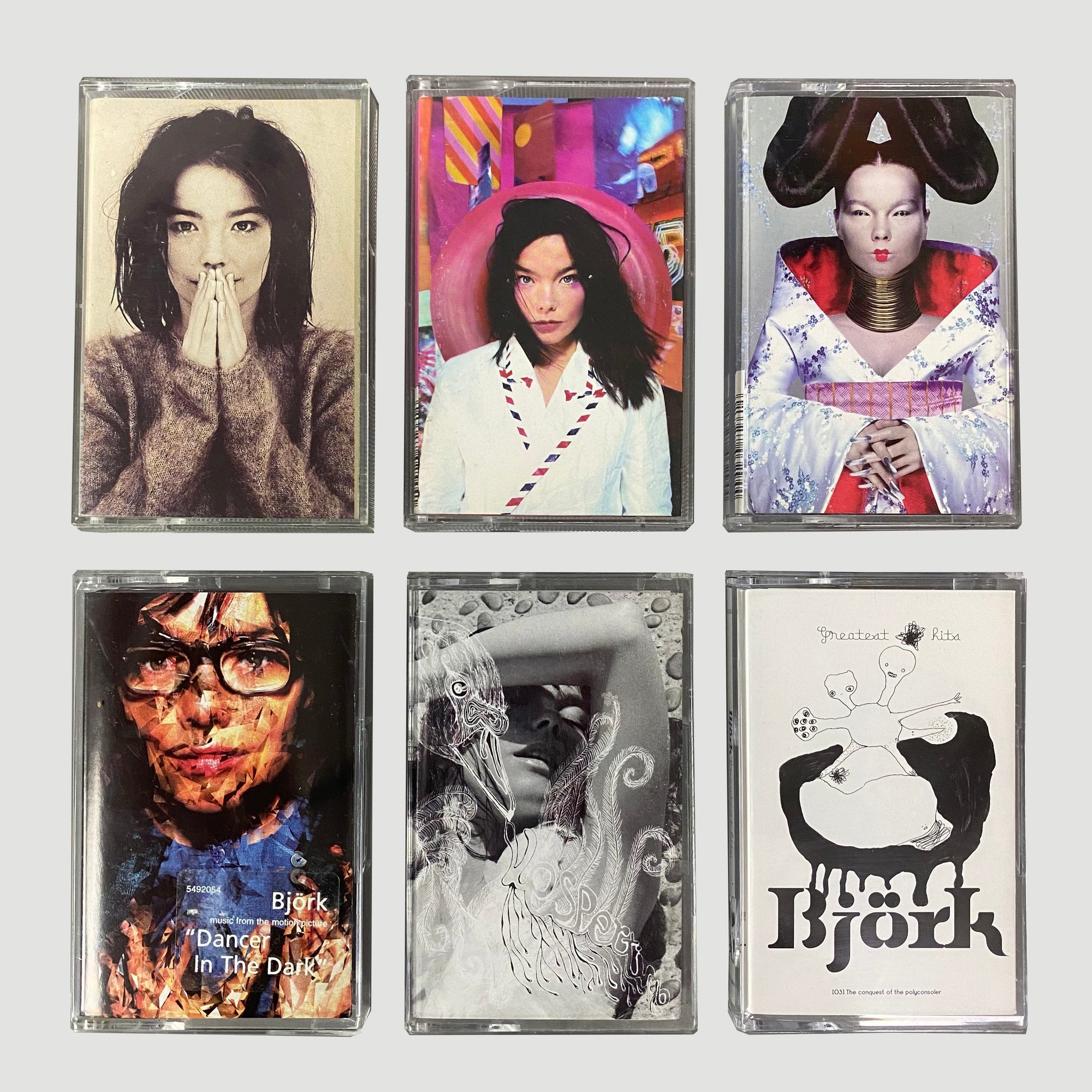 1993-2001 Björk Set of 6 Cassette Albums