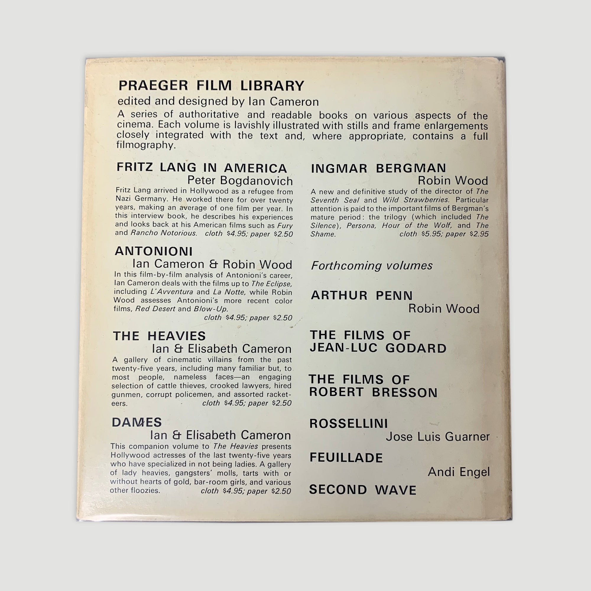 1968 Ian Cameron 'Antonioni'