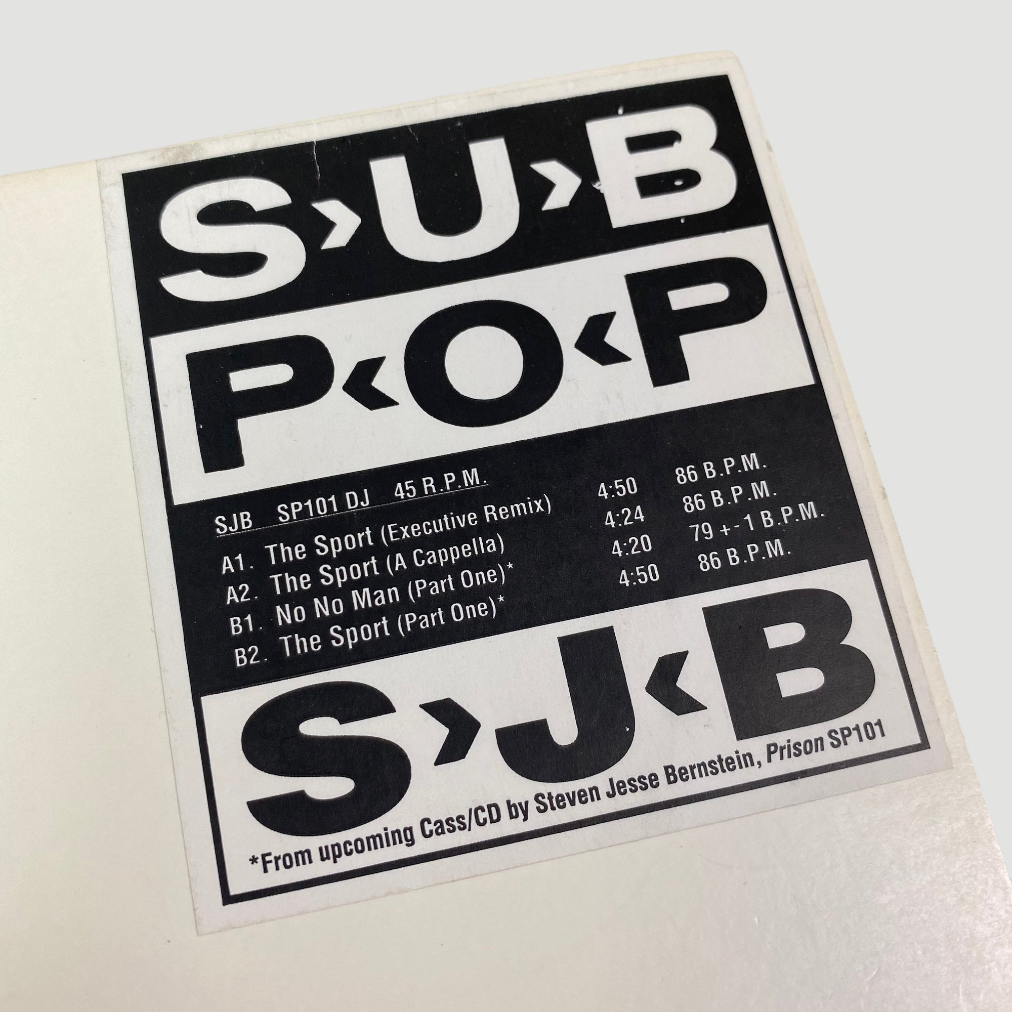 1992 Steven Jesse Bernstein 'The Sport / No No Man' 12" Promo