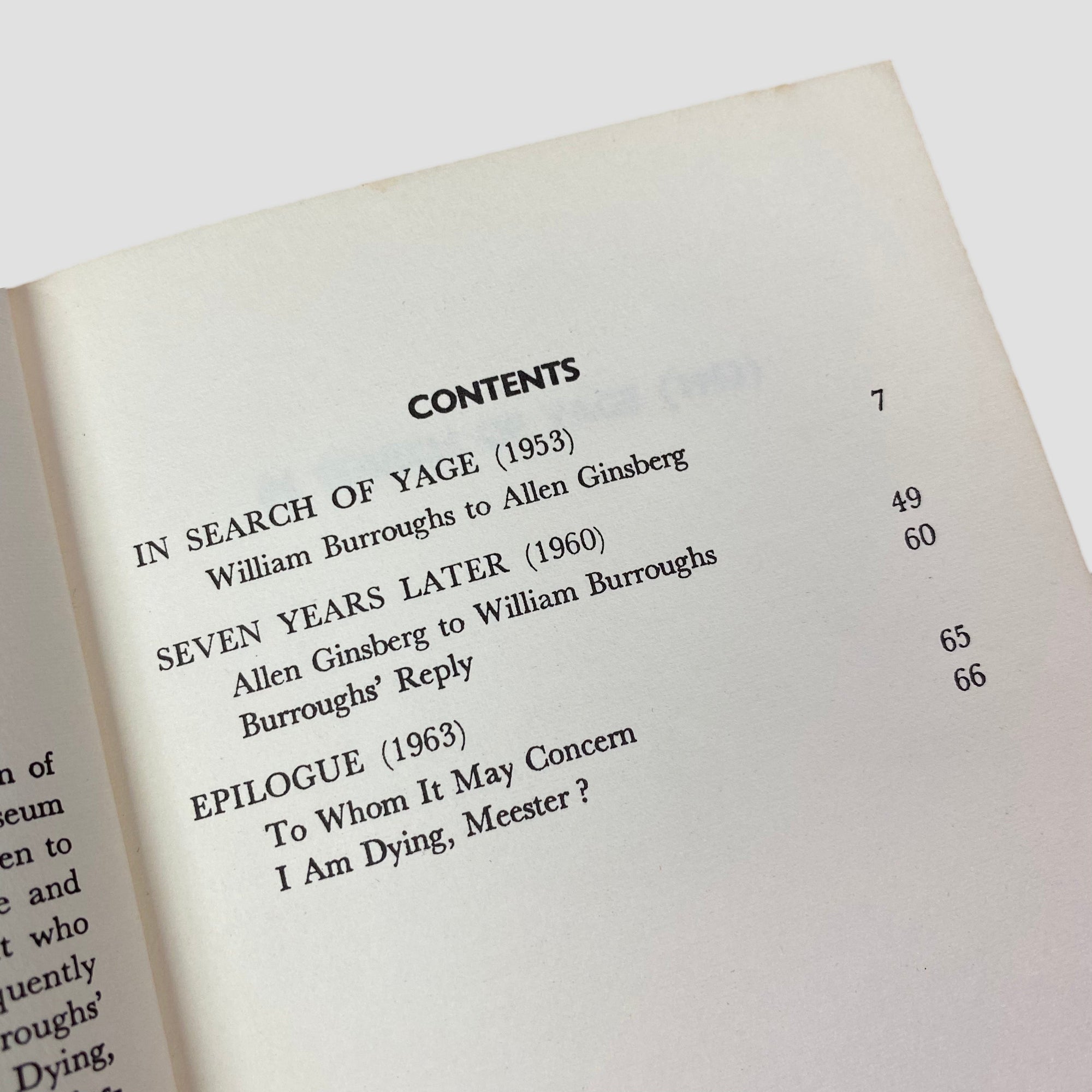 1969 The Yage Letters William Burroughs & Allen Ginsberg