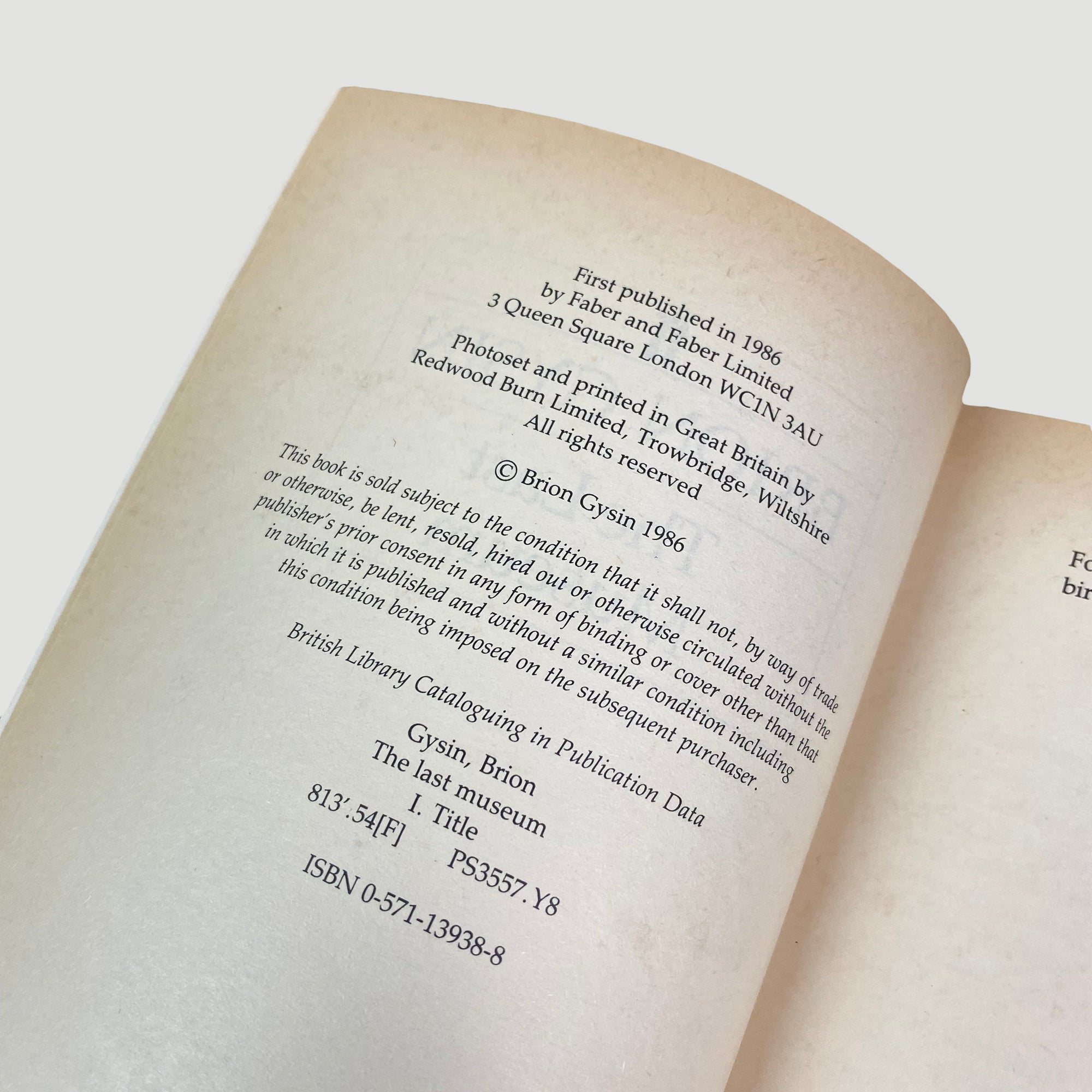 1986 Brion Gysin 'The Last Museum'