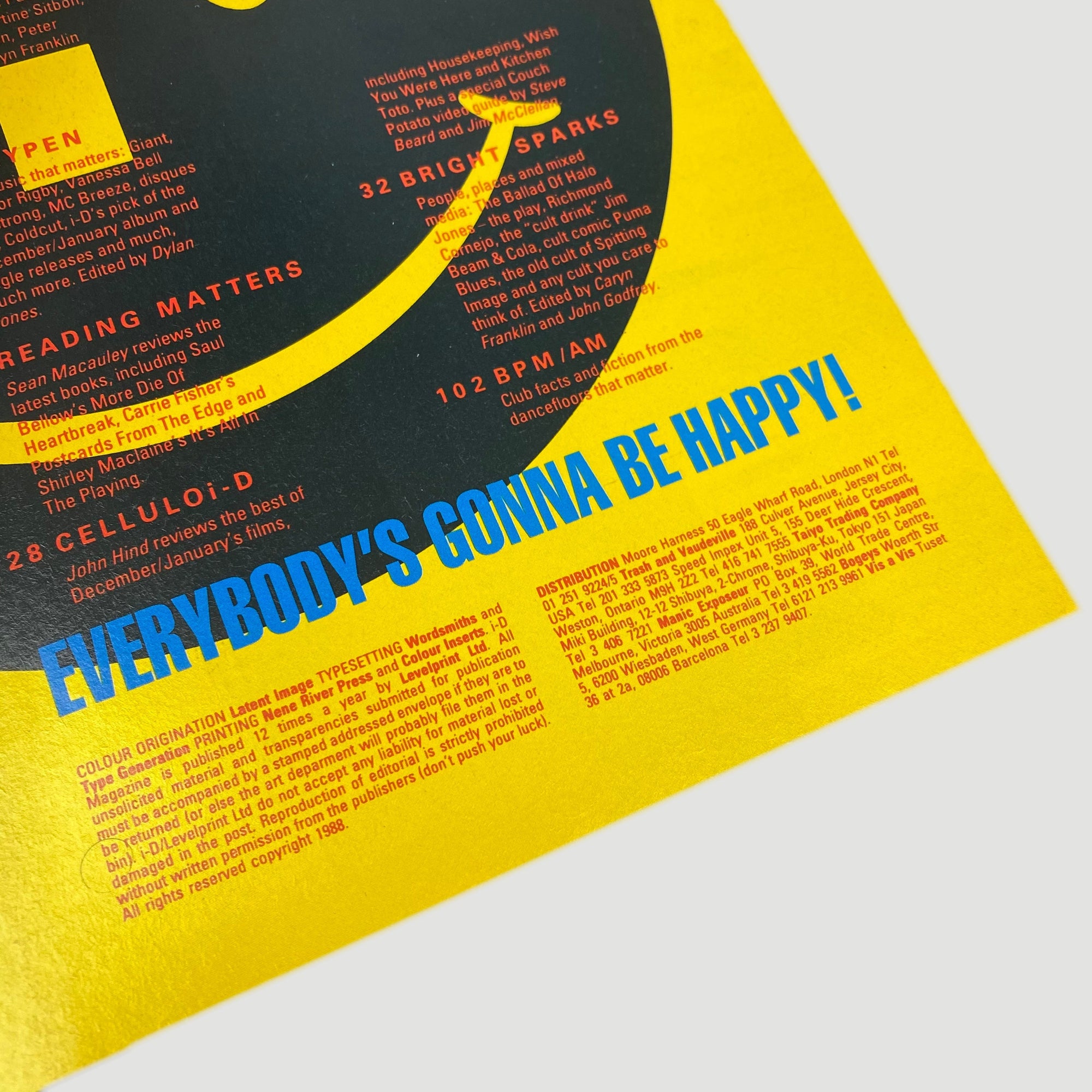 1987 i-D Magazine The Happy Issu