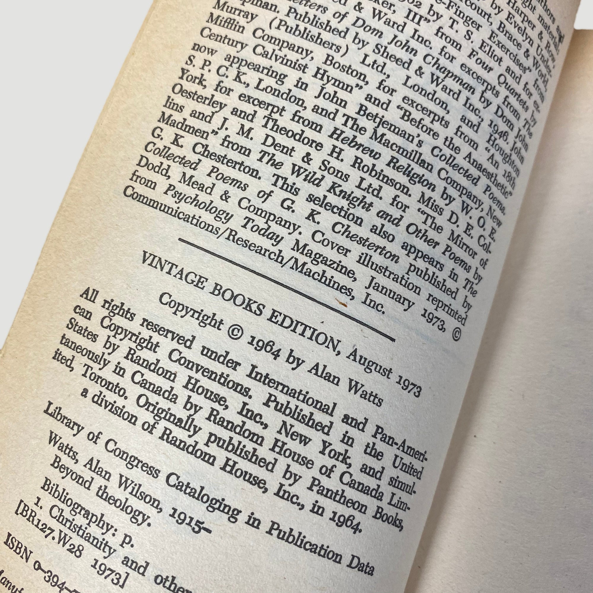 1964 Alan Watts Beyond Theology