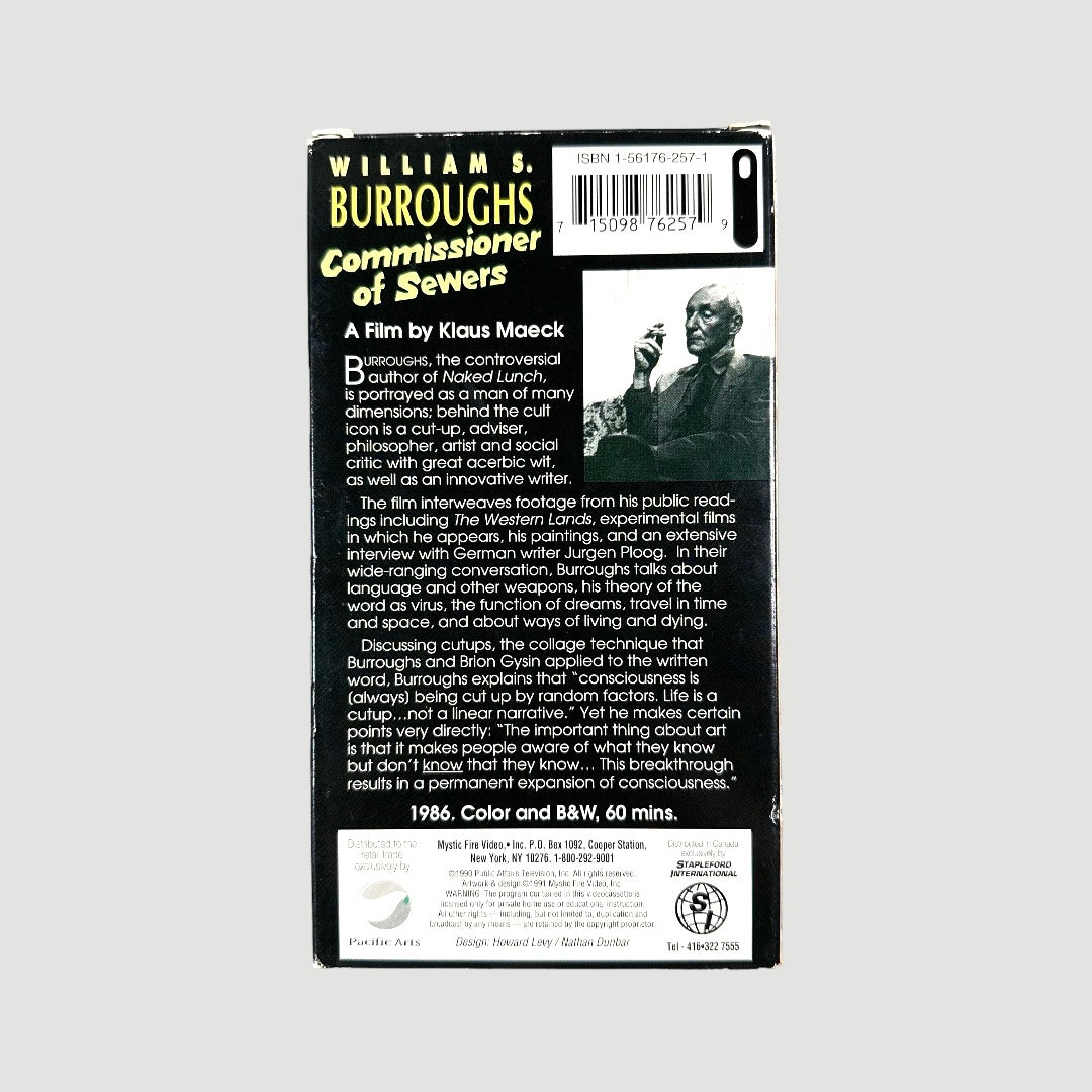 1991 William Burroughs Commissioner of Sewers VHS
