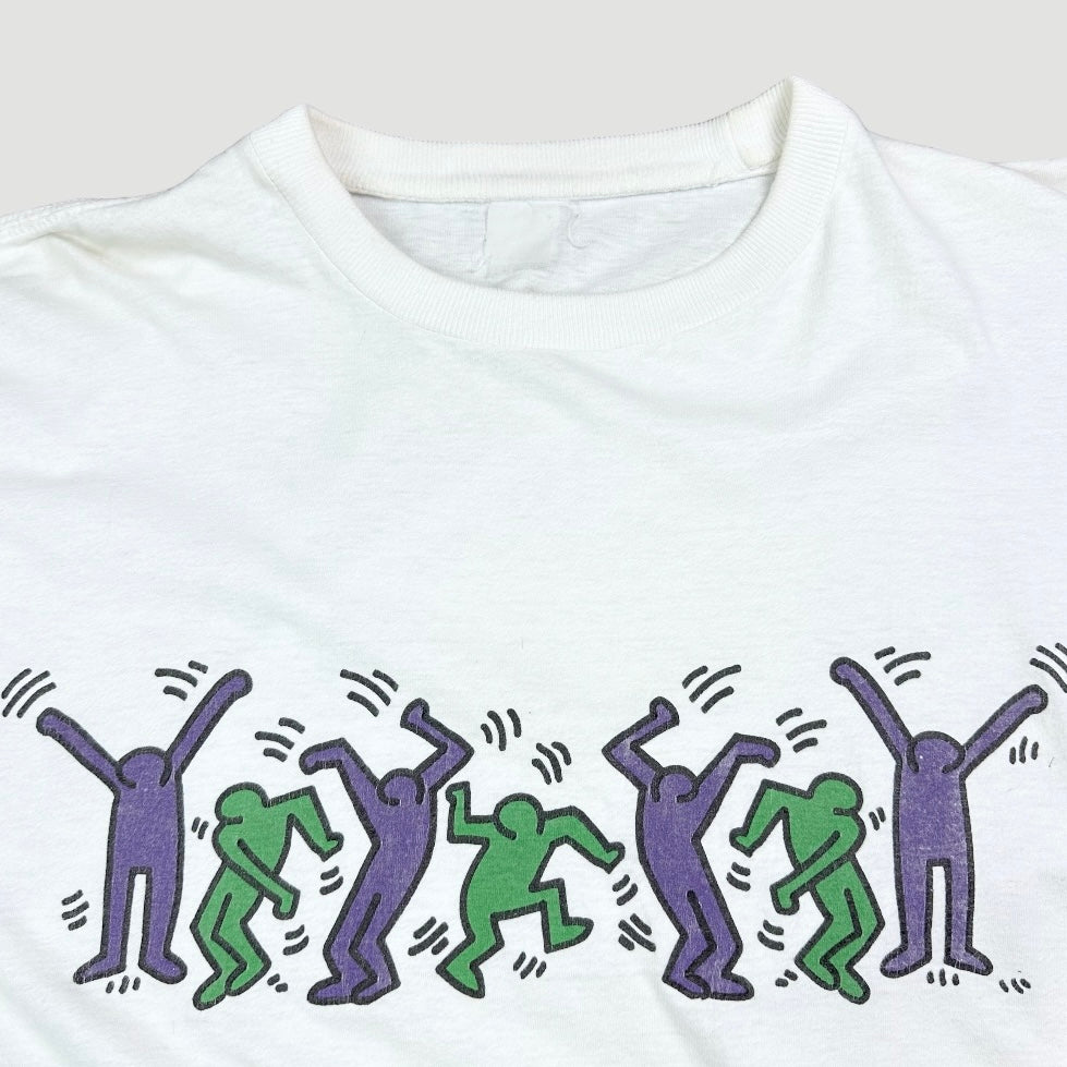 90's Keith Haring Longsleeve 'Dancing' T-Shirt