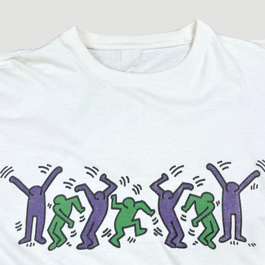 90's Keith Haring Longsleeve 'Dancing' T-Shirt
