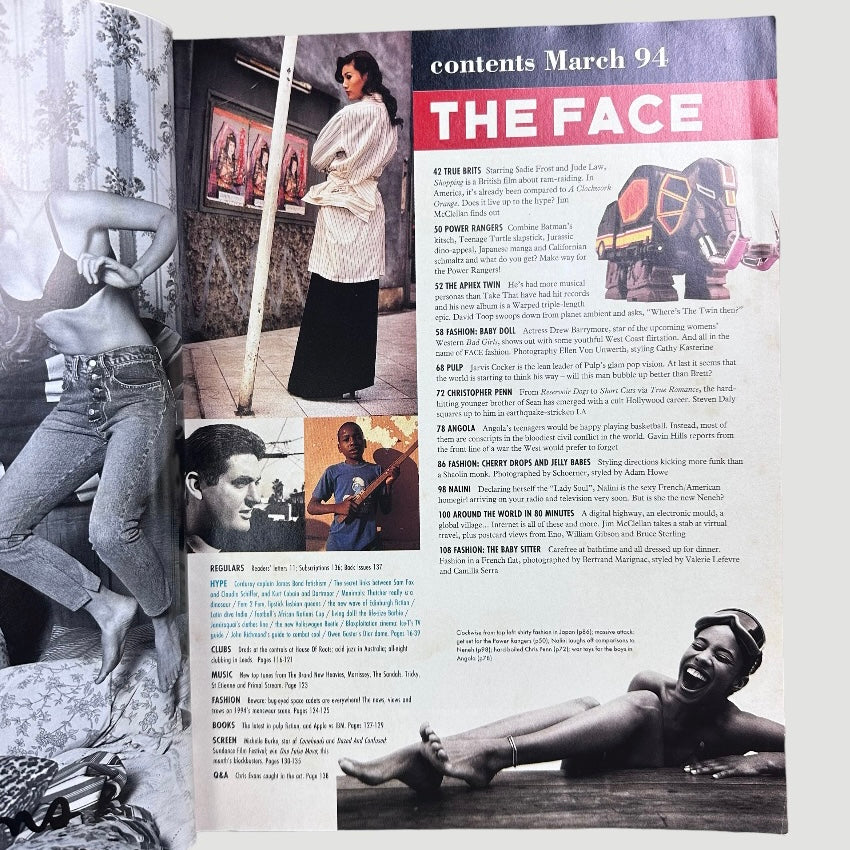 1994 The Face Magazine Sadie Frost/Aphex Twin Issue