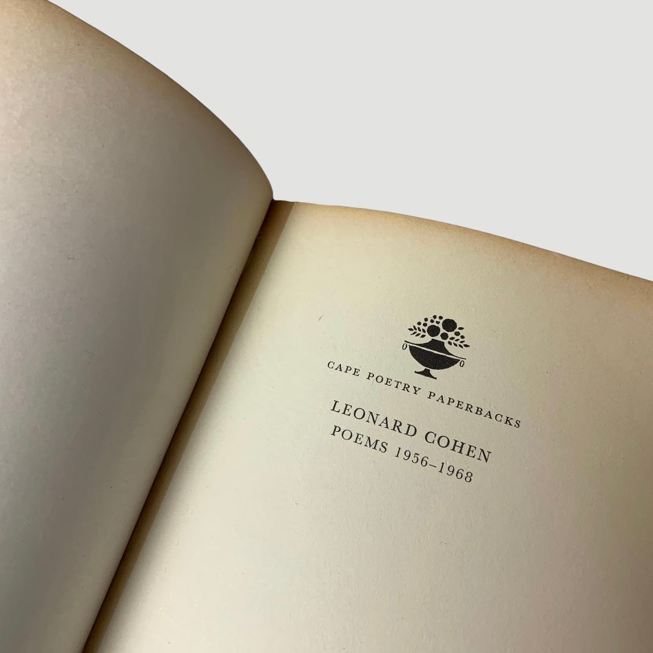 1970 Leonard Cohen Poems 1956-1968