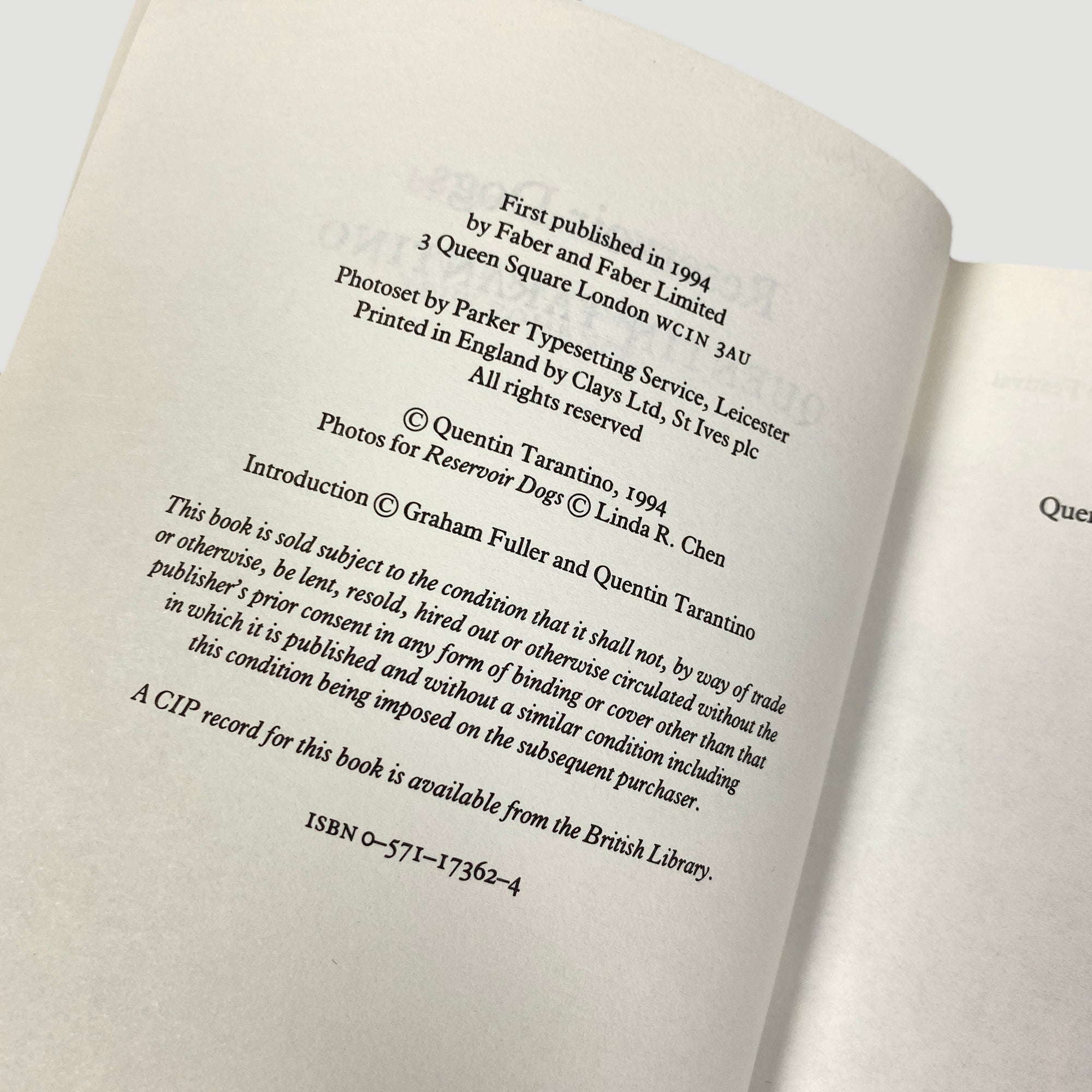 1994 Reservoir Dogs Faber Screenplay