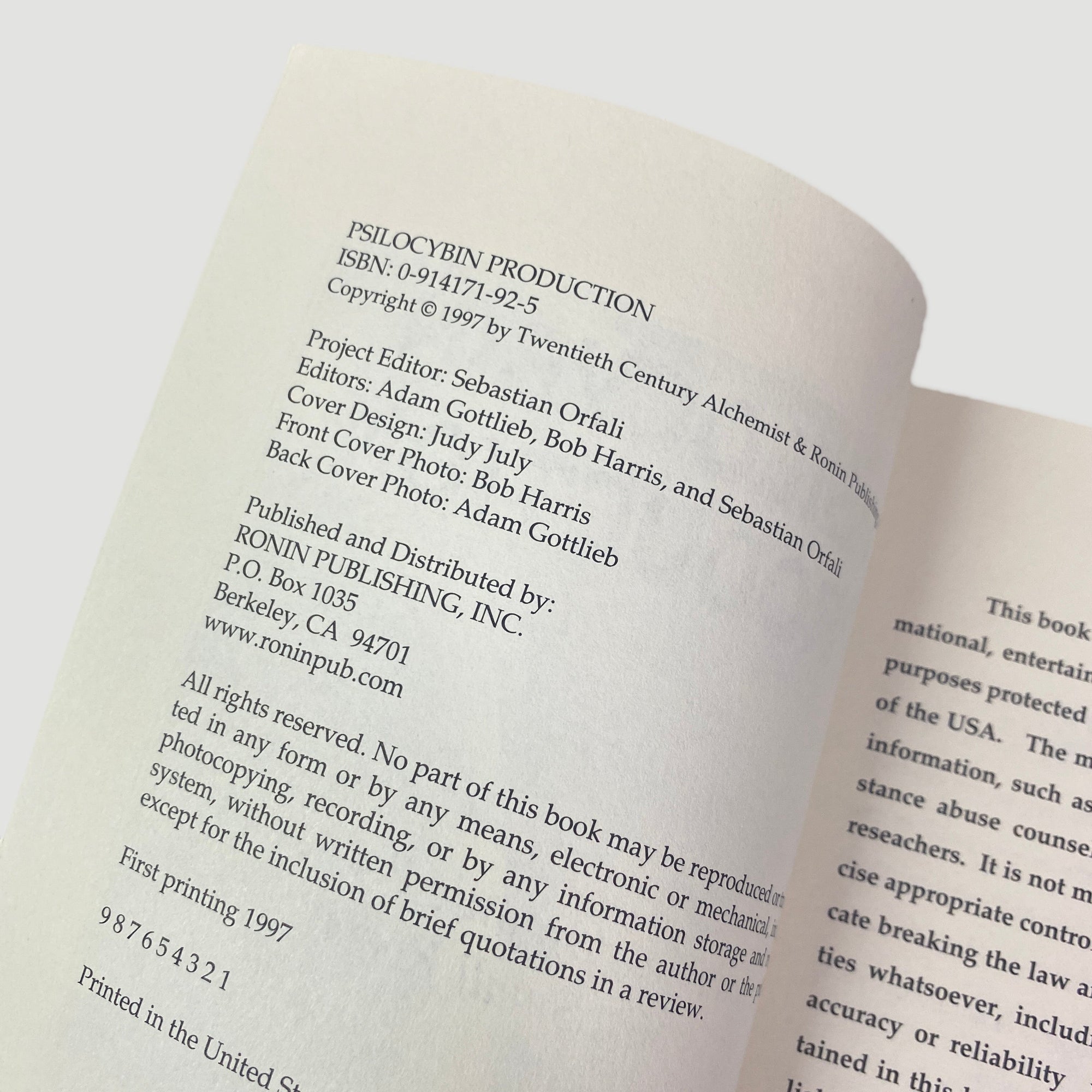 1997 Psilocybin Production Adam Gottlieb