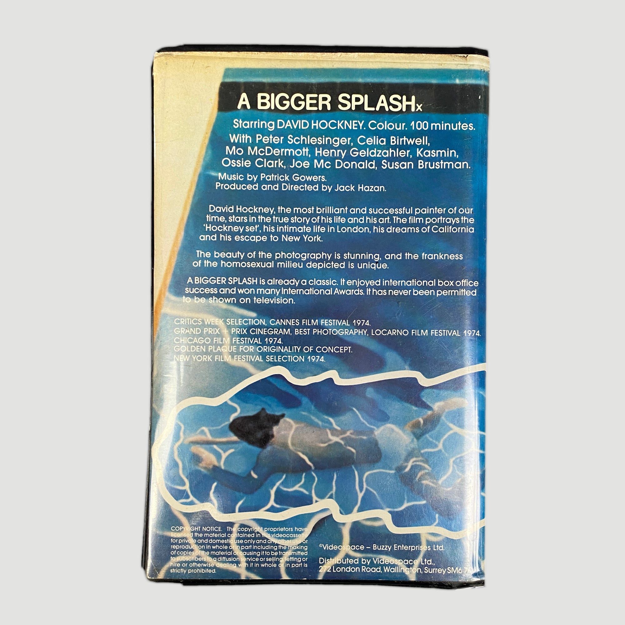 1974 A Bigger Splash Feat. David Hockney Big Box VHS