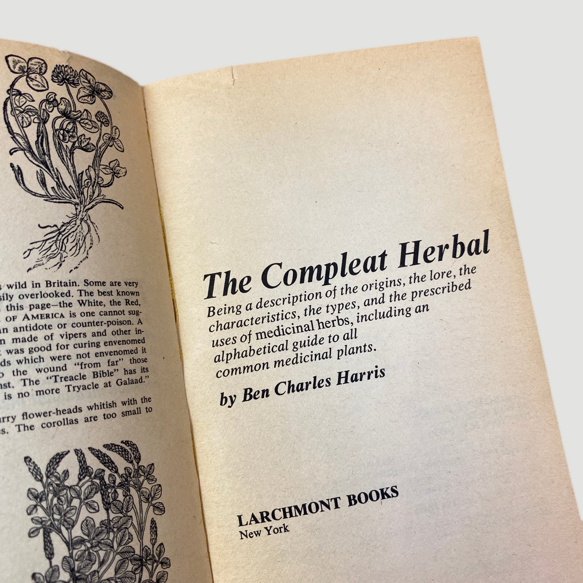 1972 'The Compleat Herbal' Ben Charles Harris
