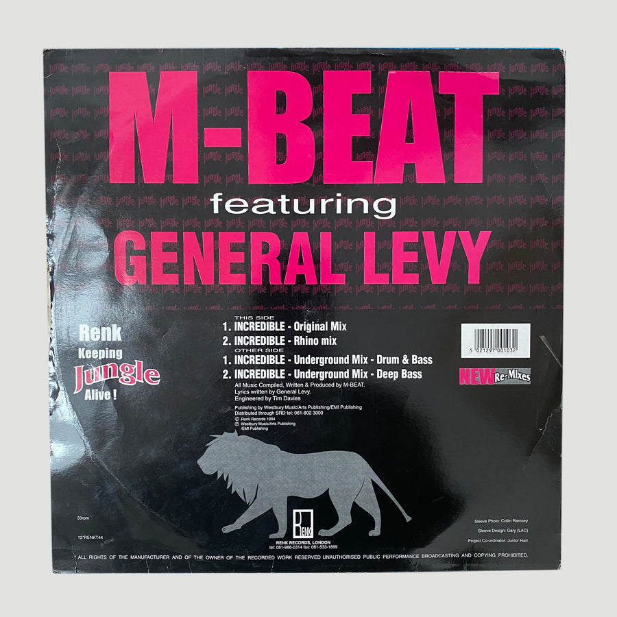 M Beat Feat. General Levy 'Incredible' 12" Single