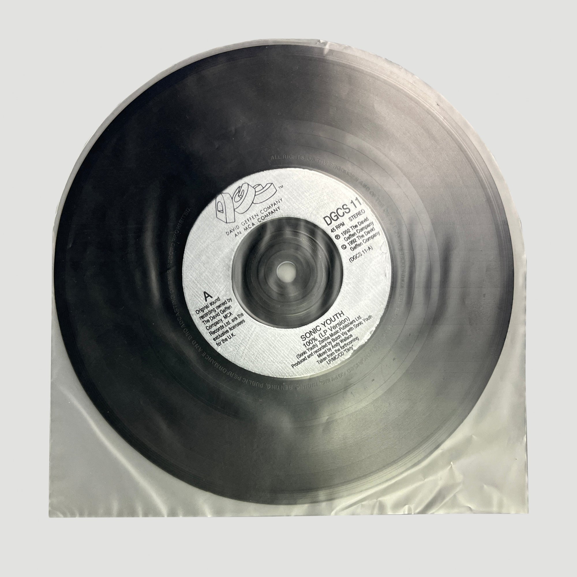 1992 Sonic Youth '100%' 7" Single