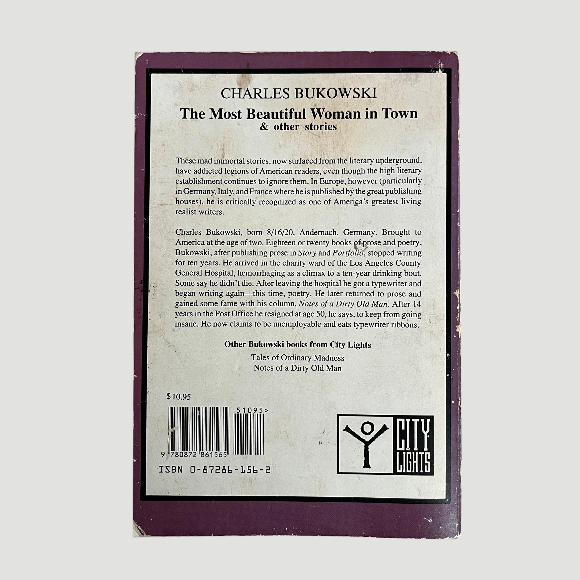 1988 Charles Bukowski Beautiful Woman Paperback