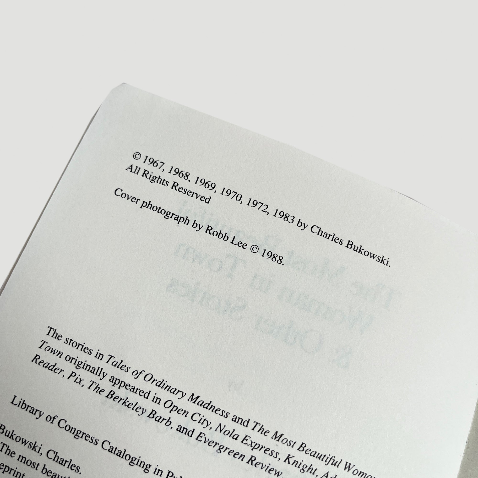 1988 Charles Bukowski Beautiful Woman Paperback