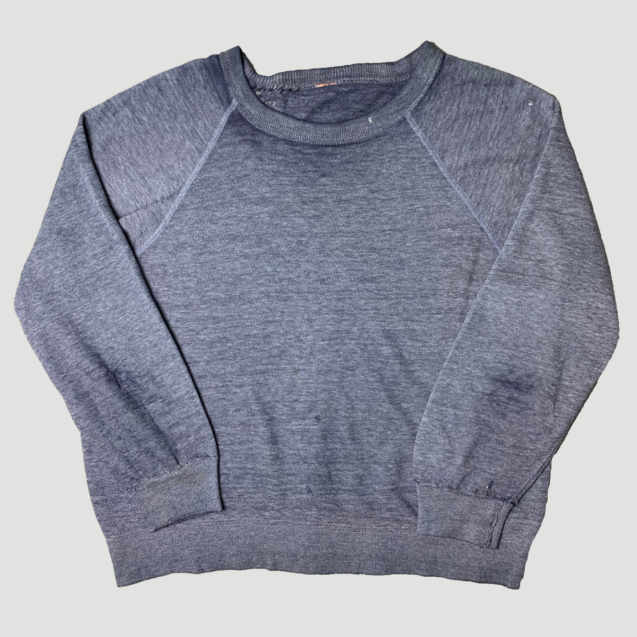 80's Navy Marl Basic Sweatshirt
