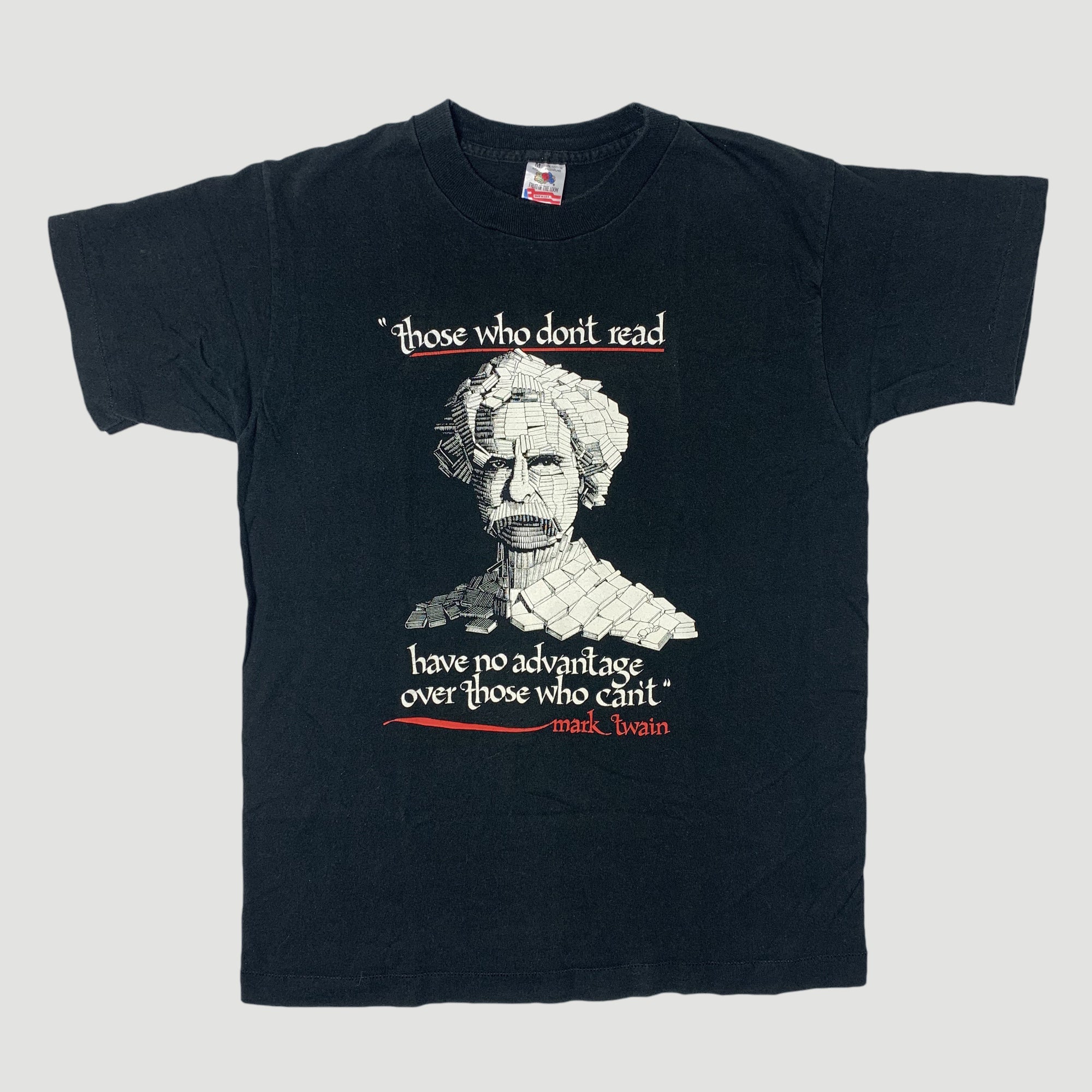 Early 90's Mark Twain 'Those Who Don't Read' T-Shirt